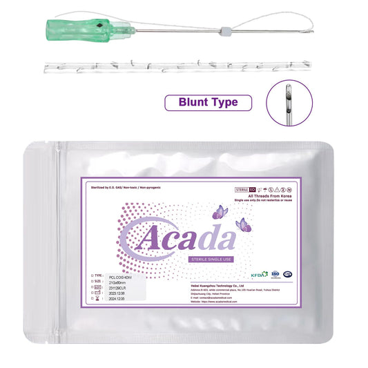 PCL Cog Threads for Face Lift , Fox Eye Lift Brow Lift  Blunt Type 21G60mm - 20Pcs