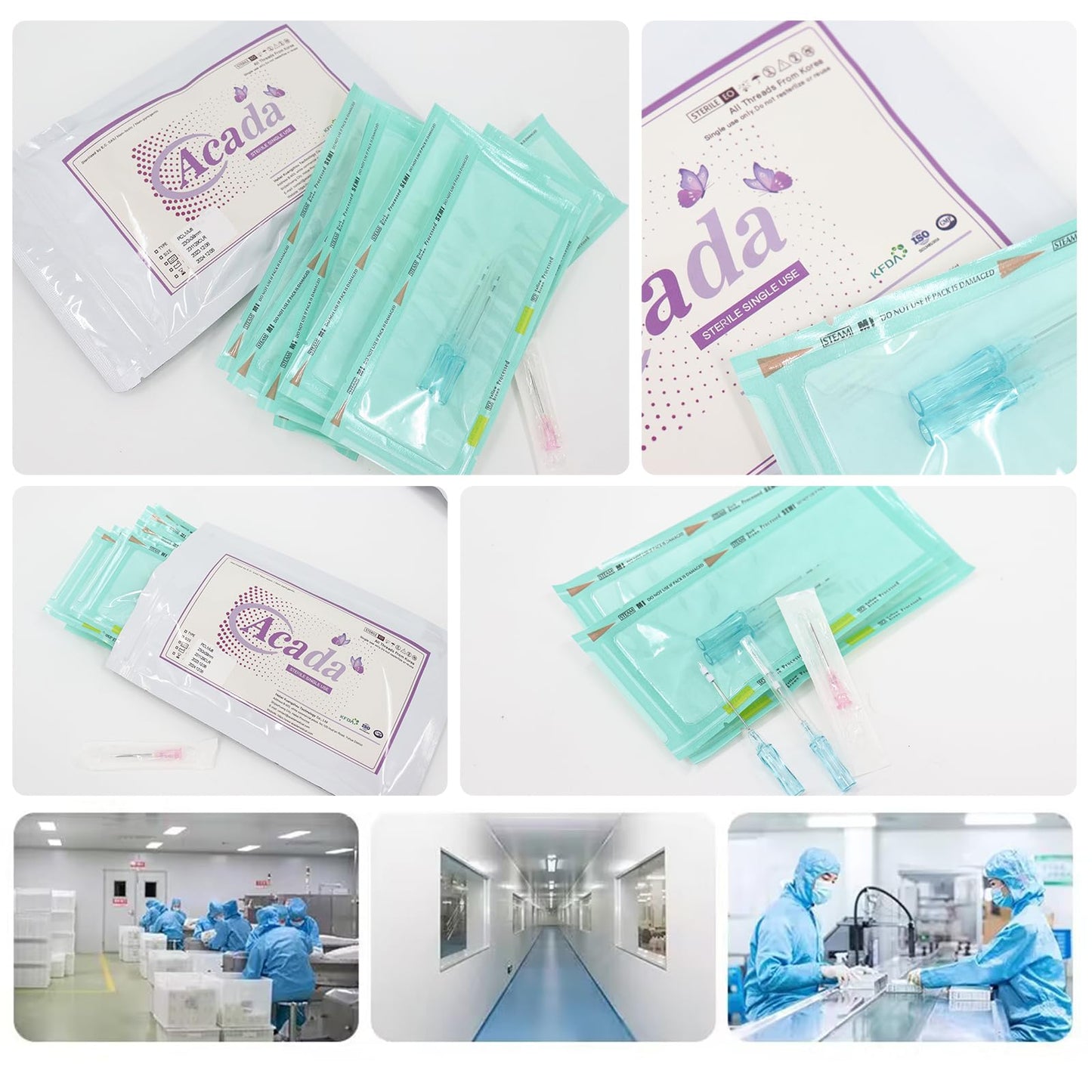 PCL Multi Threads for Face Lift, Filling of Sunken Areas, Wrinkle Care 23G38mm Blunt L-Type - 20Pcs